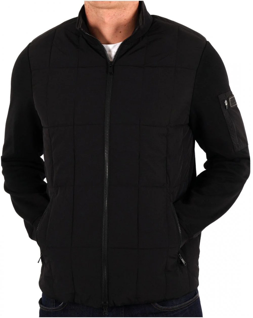 Barbour International Otto Baffle Quilt Zip Thru Black - Image 3