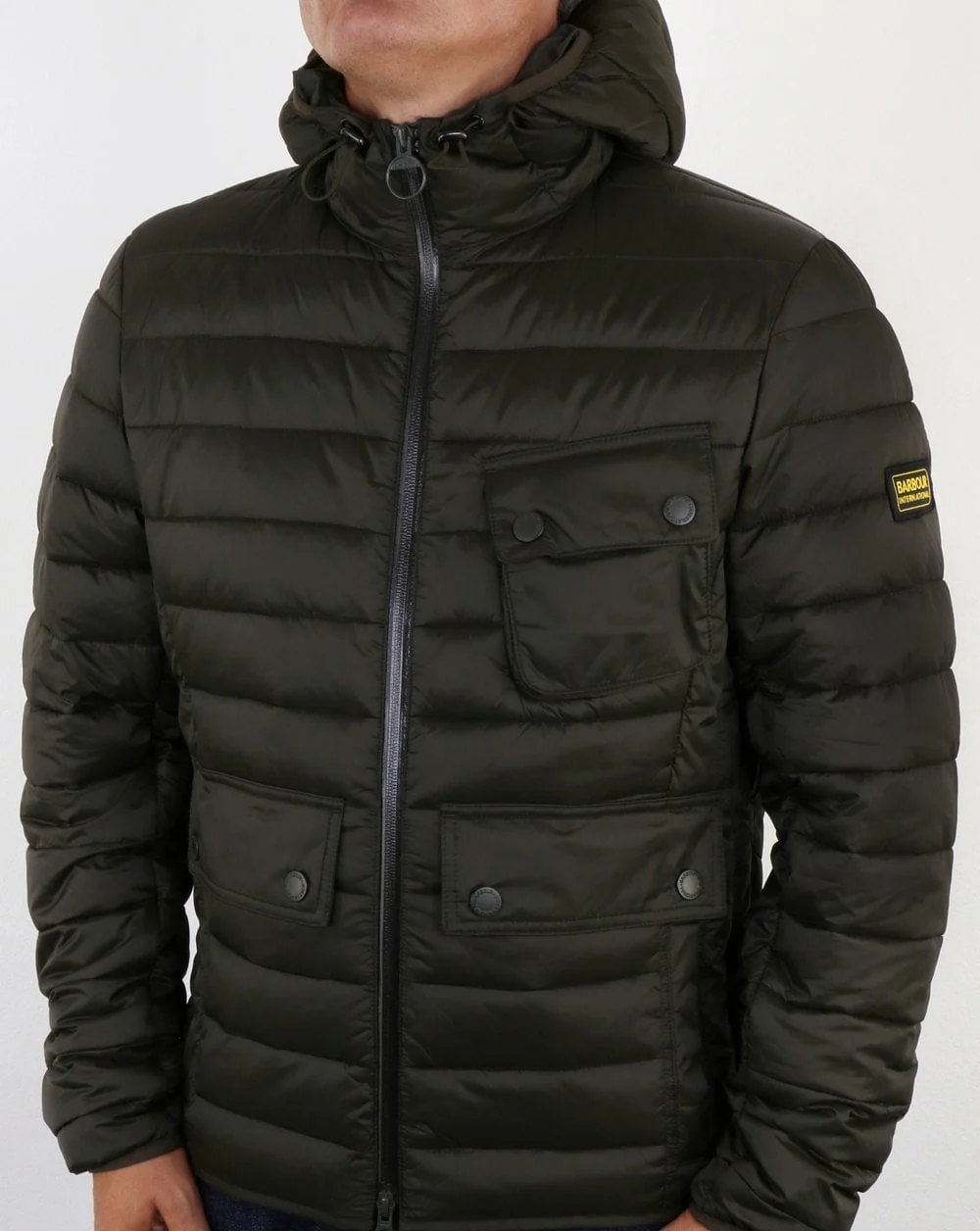 Barbour International Ouston Hooded Padded Jacket Olive