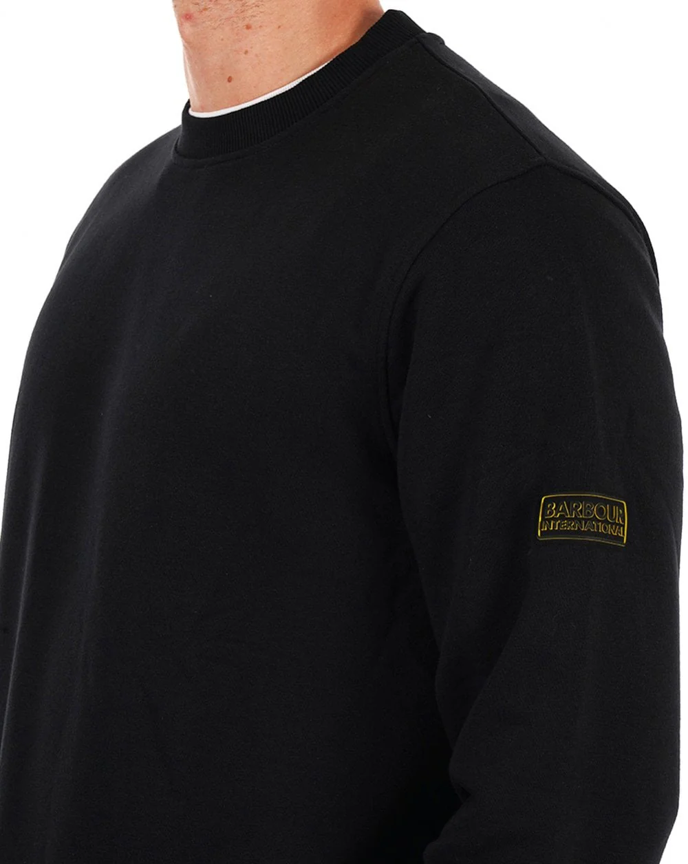 Barbour International Outline Badge Sweatshirt Black - Image 2