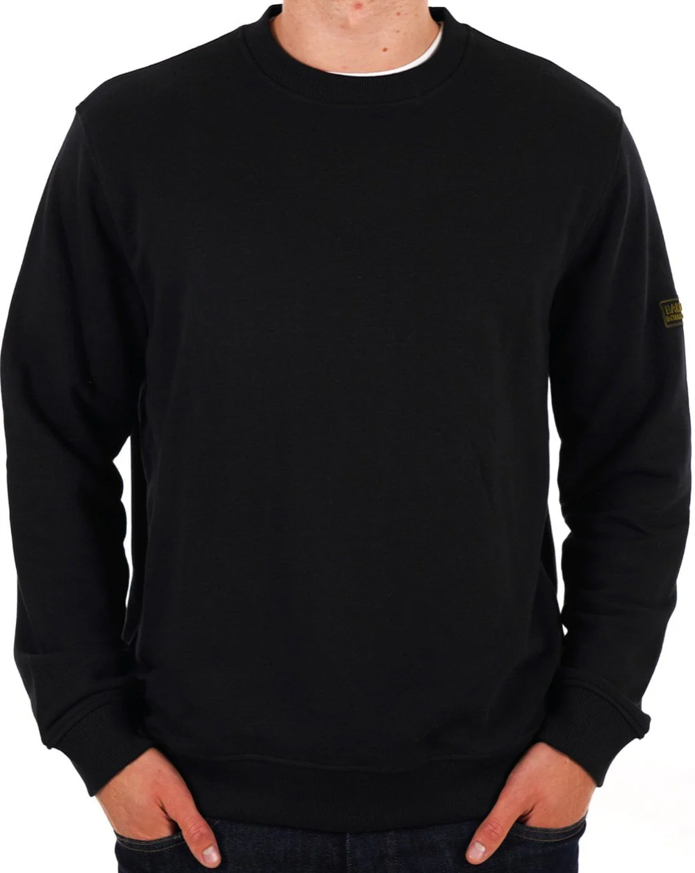 Barbour International Outline Badge Sweatshirt Black - Image 3