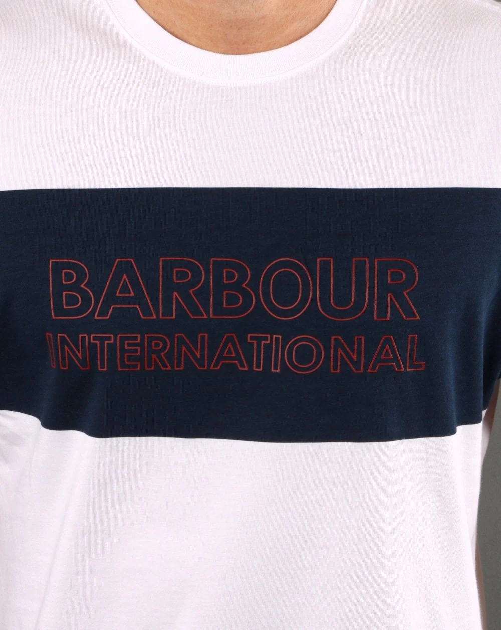 Barbour International Panel Logo Tee White - Image 2