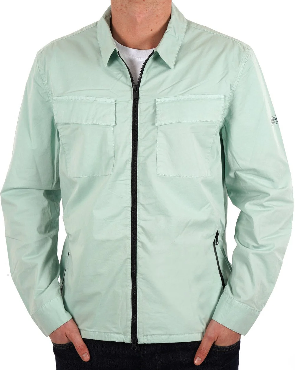 Barbour International Parson Overshirt Green Fig