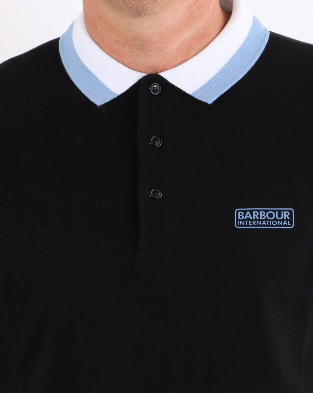 Barbour International Polo Shirt Black - Image 3