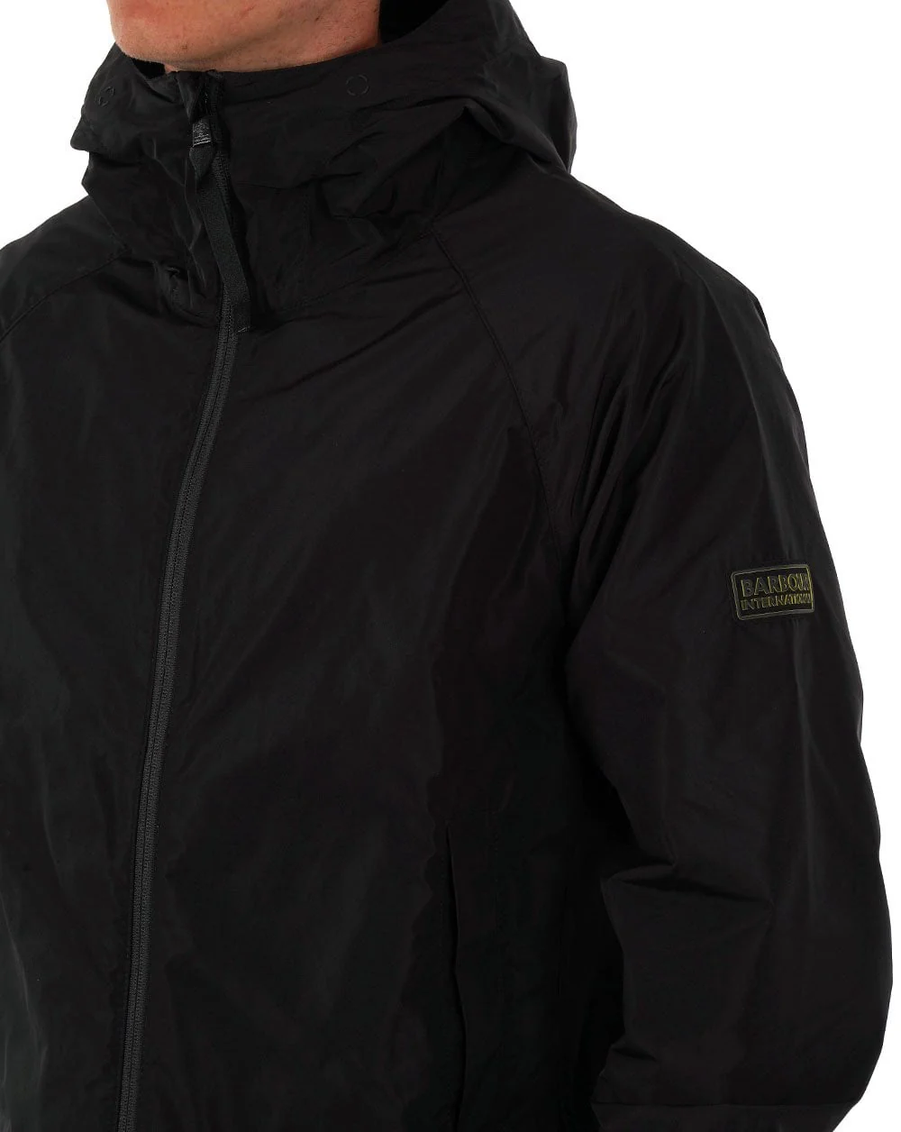 Barbour International Porter Showerproof Jacket Black - Image 2