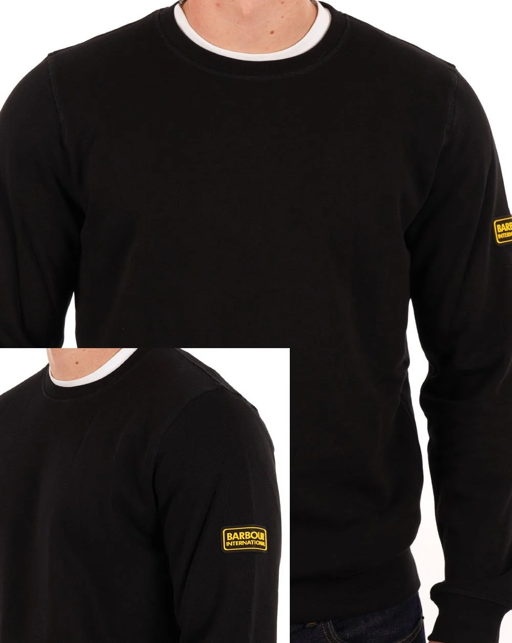 Barbour International Racer Badge Sweatshirt Black