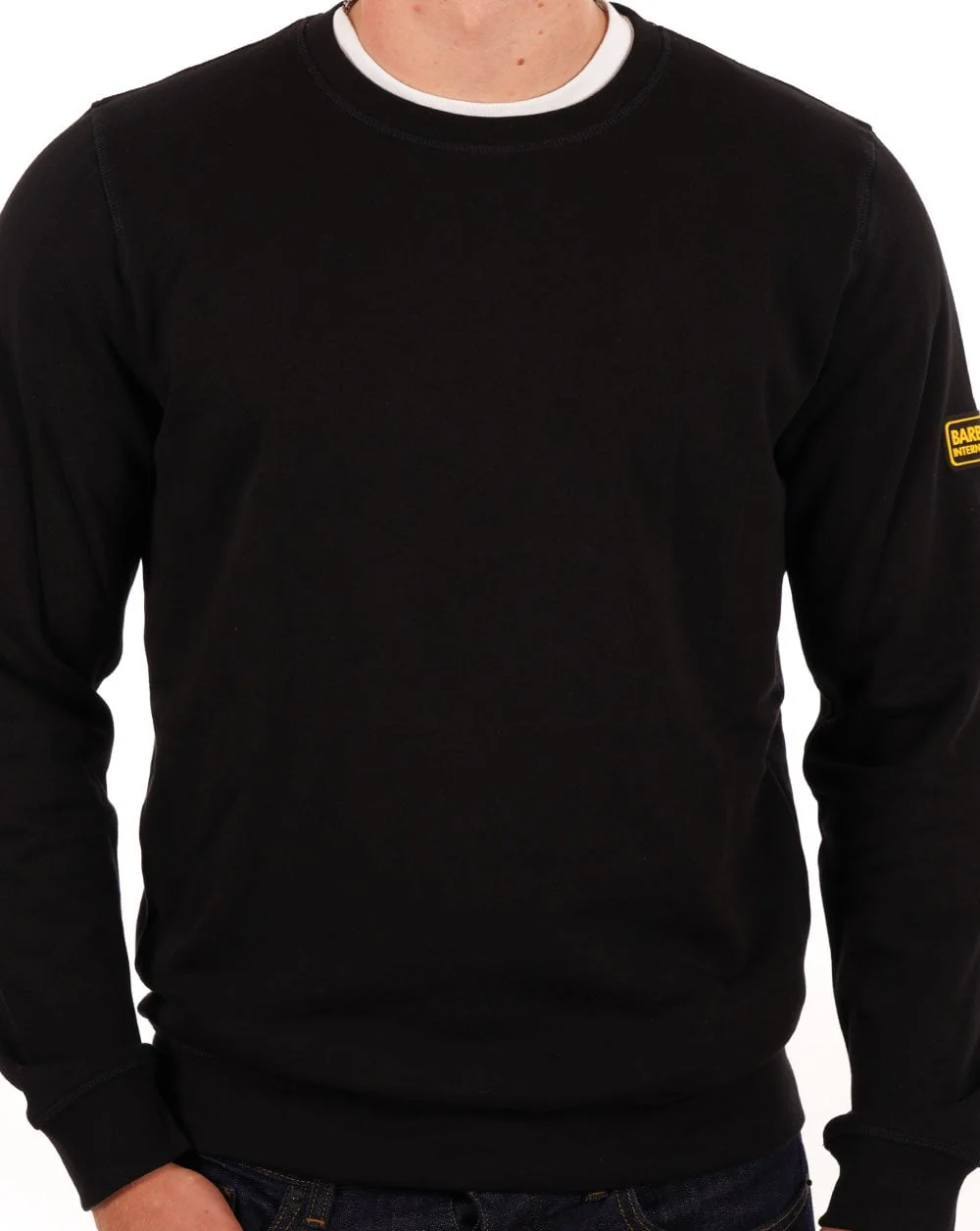 Barbour International Racer Badge Sweatshirt Black - Image 2