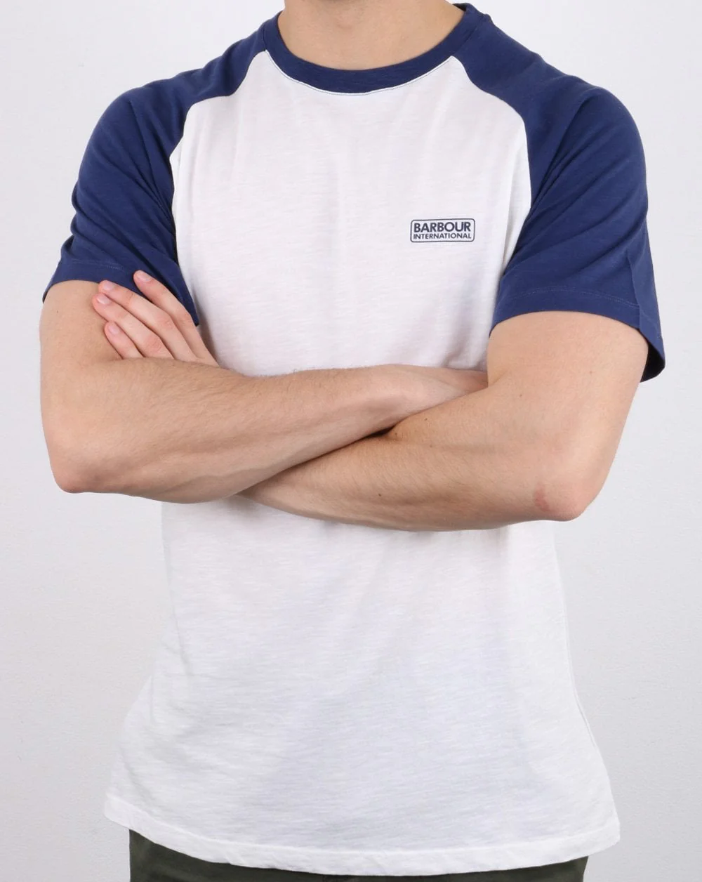 Barbour International Rivet Raglan Tee White - Image 3
