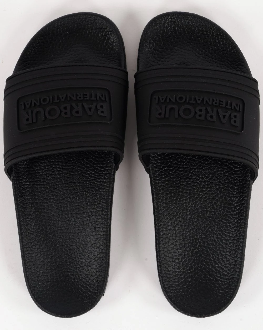 Barbour International Slides Black - Image 3