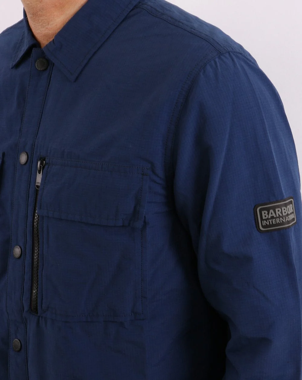 Barbour International Slipstream Overshirt Regal Blue - Image 2