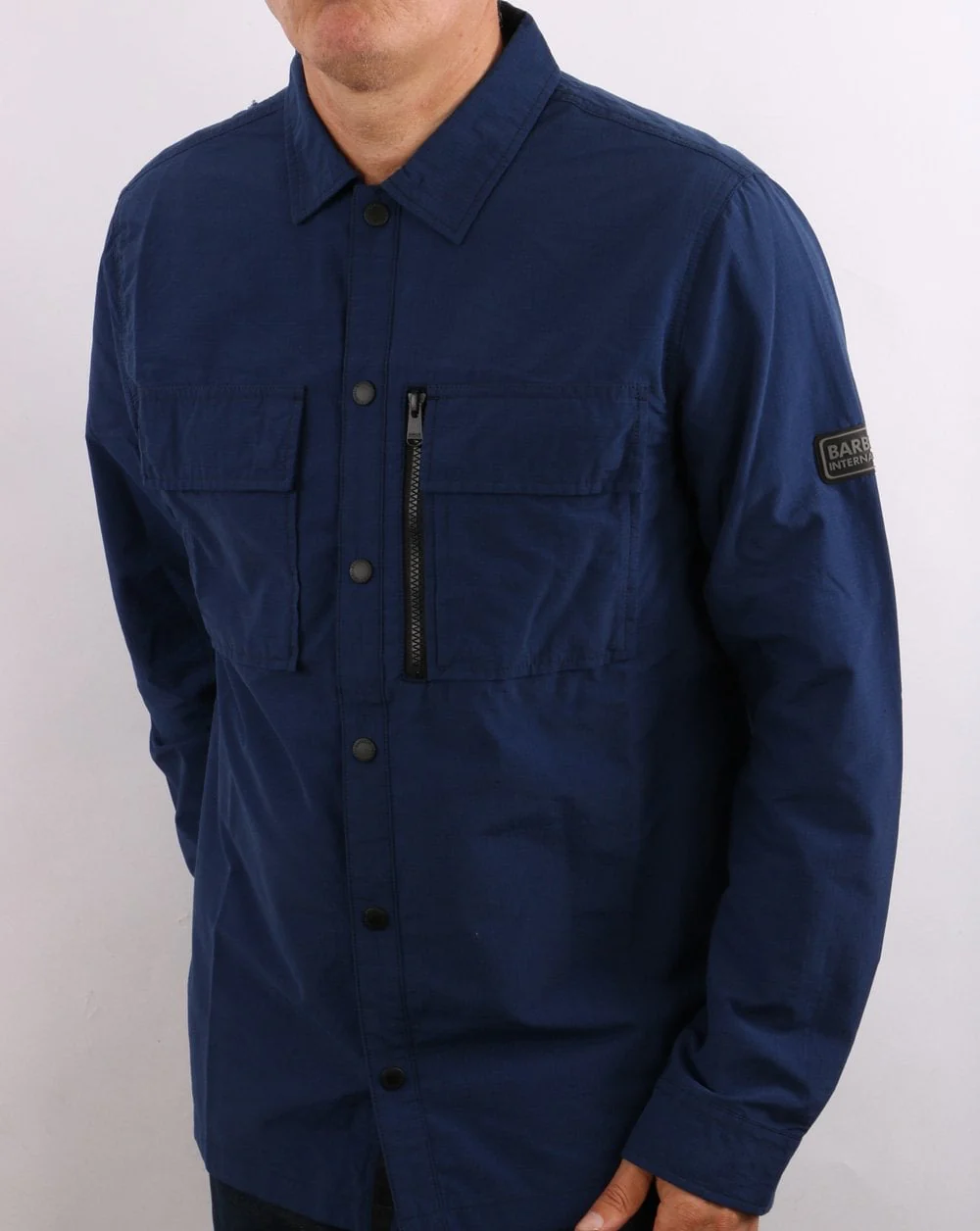 Barbour International Slipstream Overshirt Regal Blue - Image 3