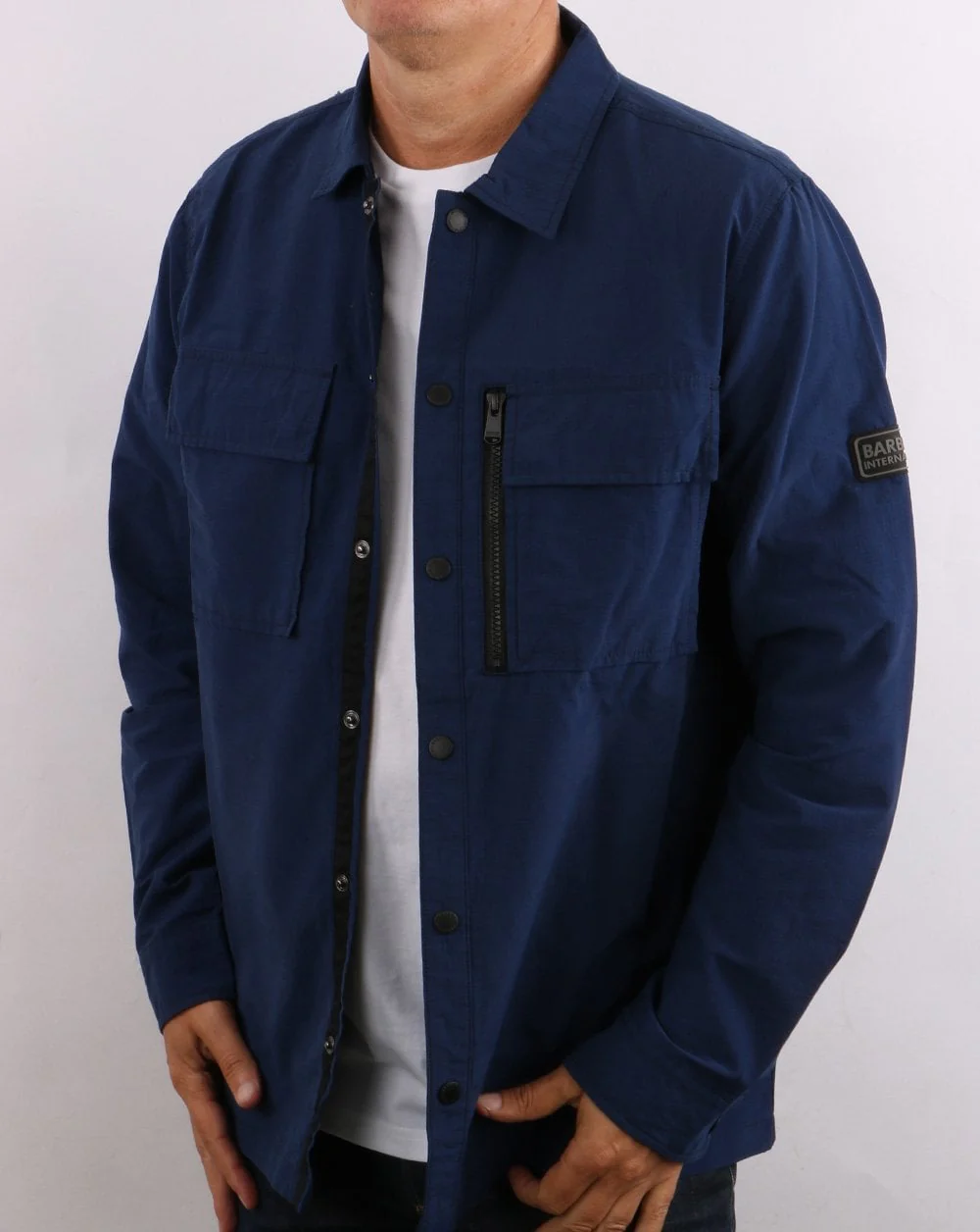Barbour International Slipstream Overshirt Regal Blue - Image 4