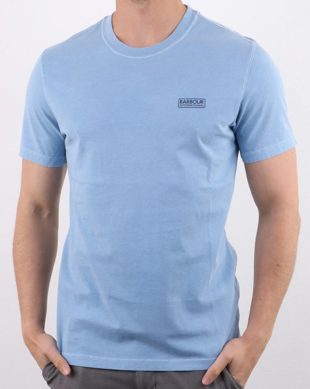 Barbour International Small Logo T-Shirt Cloud Blue