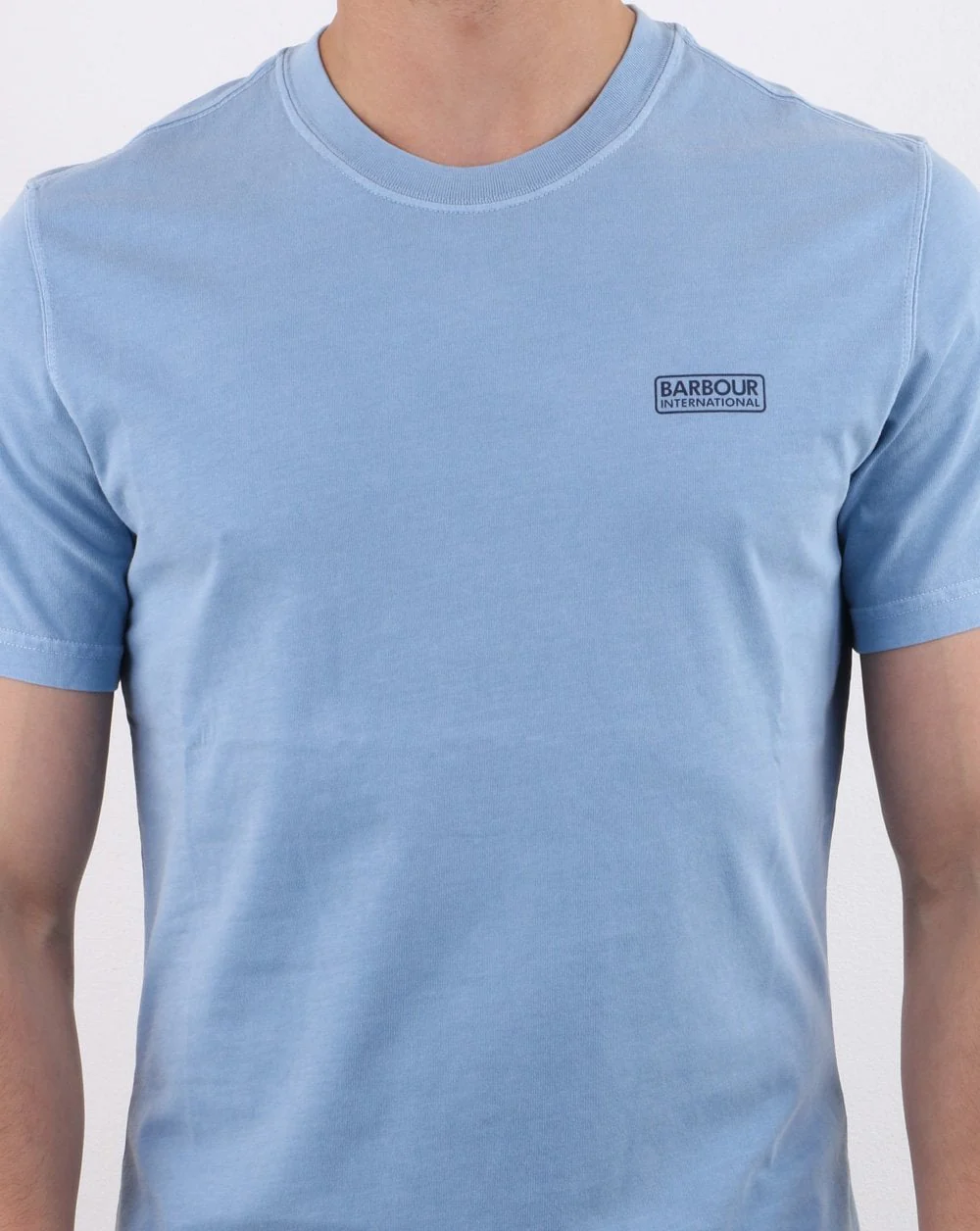 Barbour International Small Logo T-Shirt Cloud Blue - Image 4