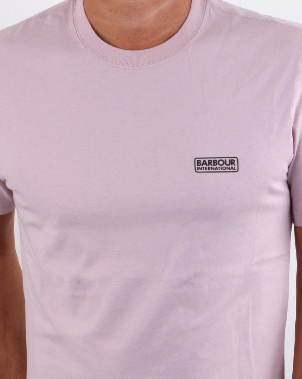 Barbour International Small Logo T-shirt Dust Pink - Image 3