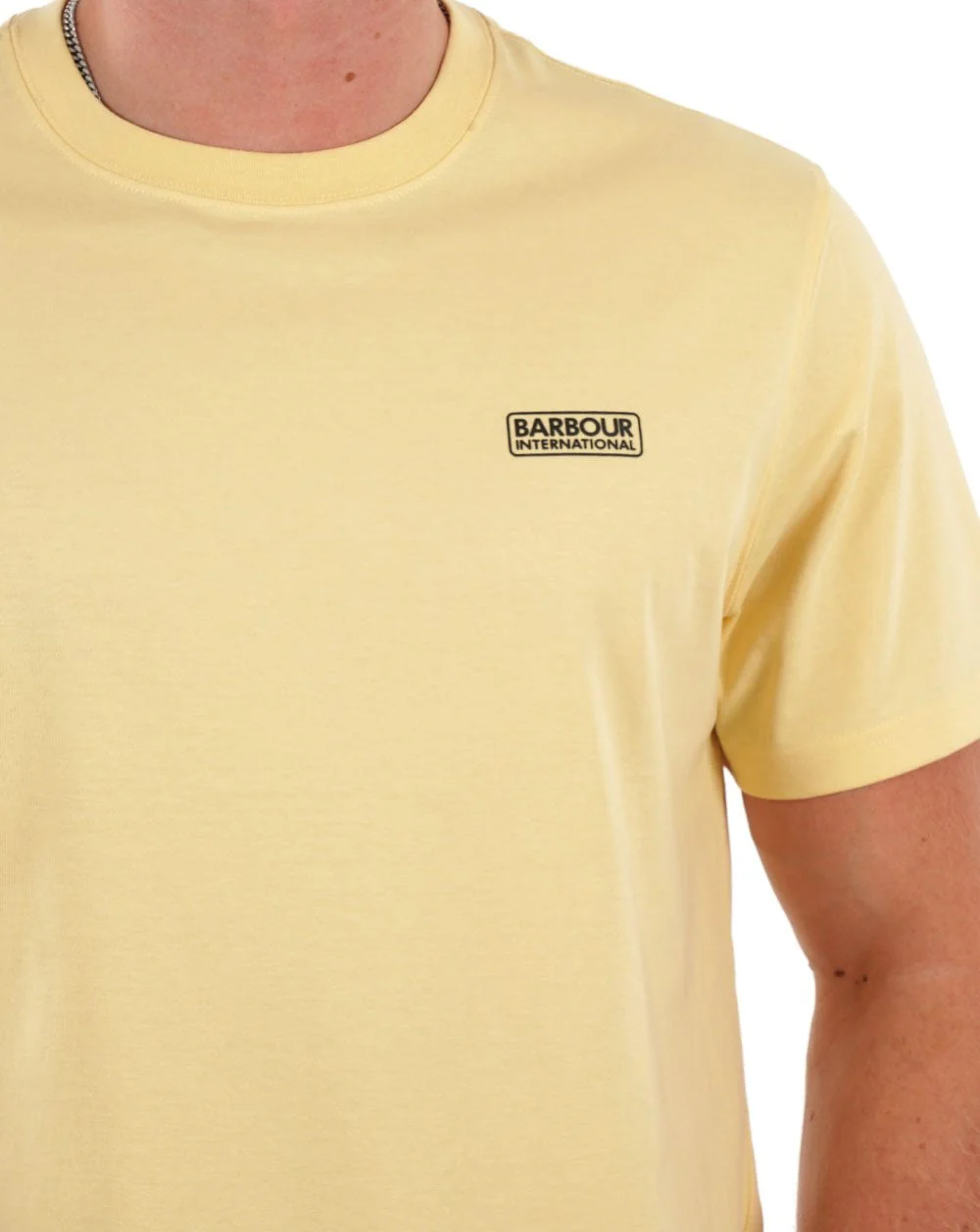 Barbour International Small Logo T-shirt Dusty Yellow - Image 2