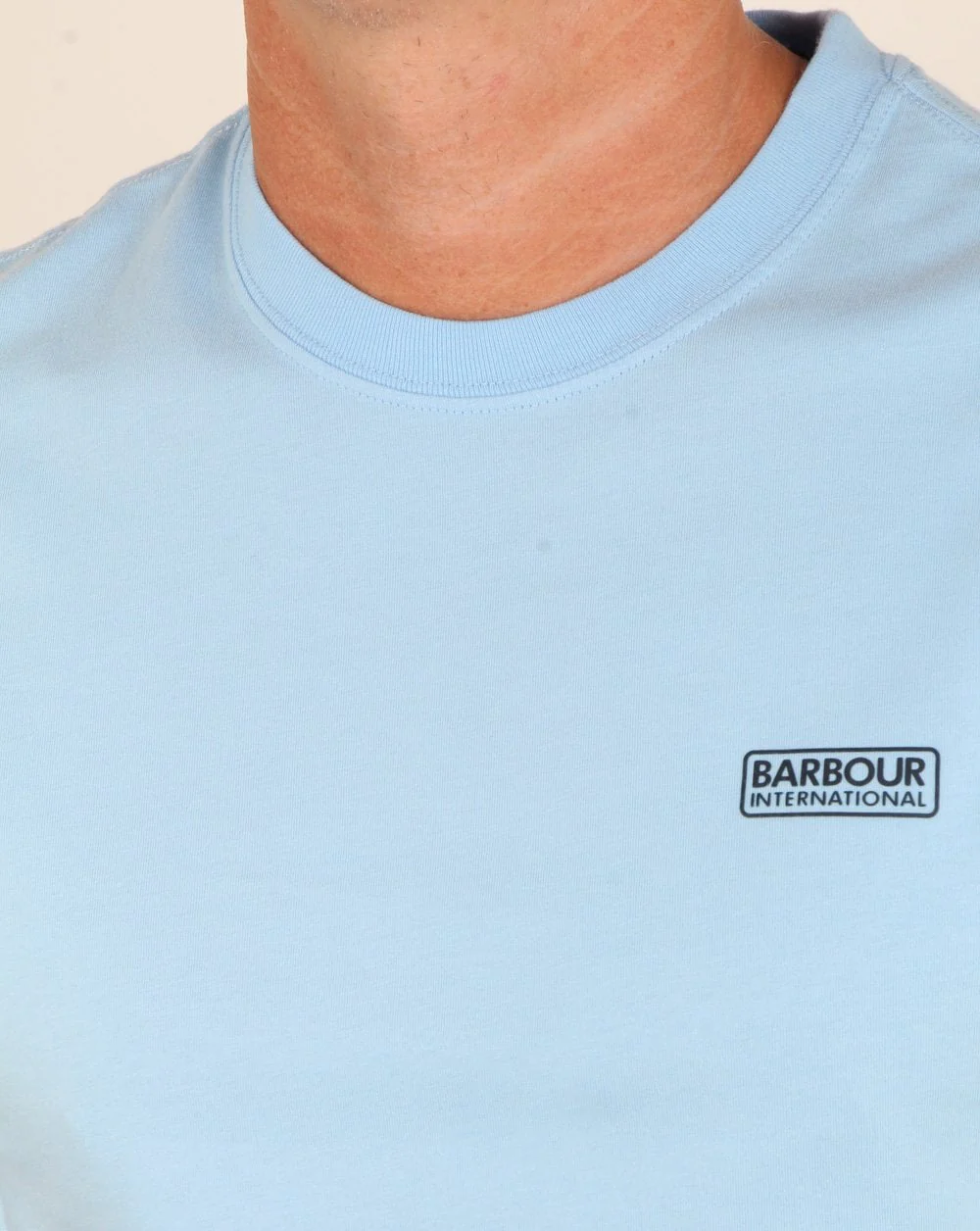 Barbour International Small Logo T-shirt Ice Blue - Image 2