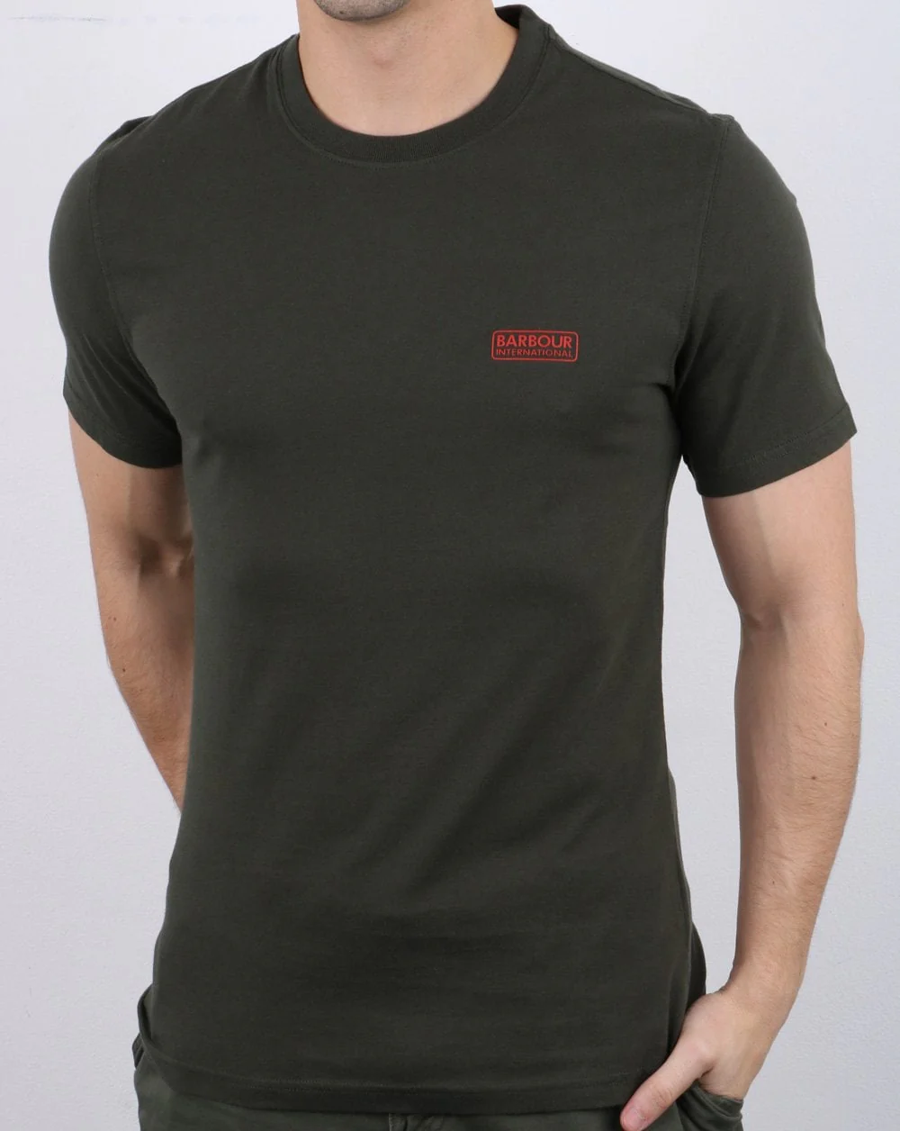 Barbour International Small Logo T-shirt Jungle Green - Image 2