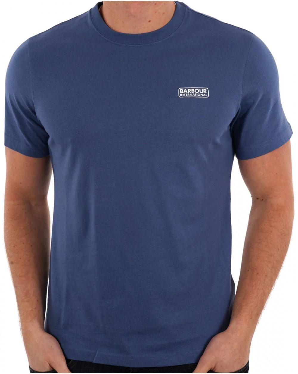 Barbour International Small Logo T-shirt North Sea Blue