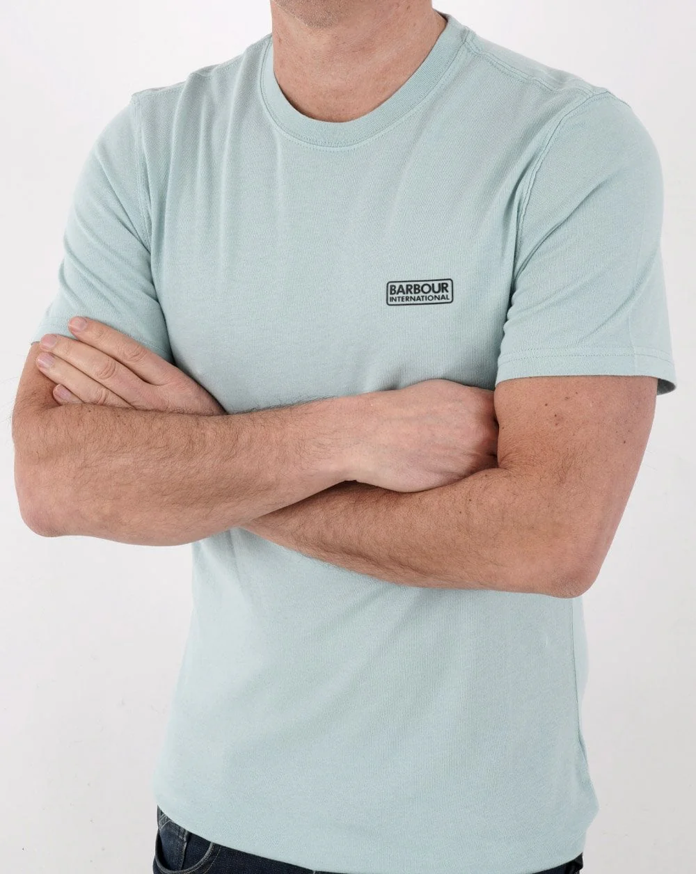 Barbour International Small Logo T-shirt Pastel Spruce - Image 3