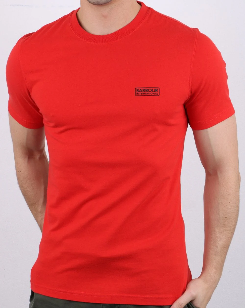 Barbour International Small Logo T-Shirt Red - Image 2