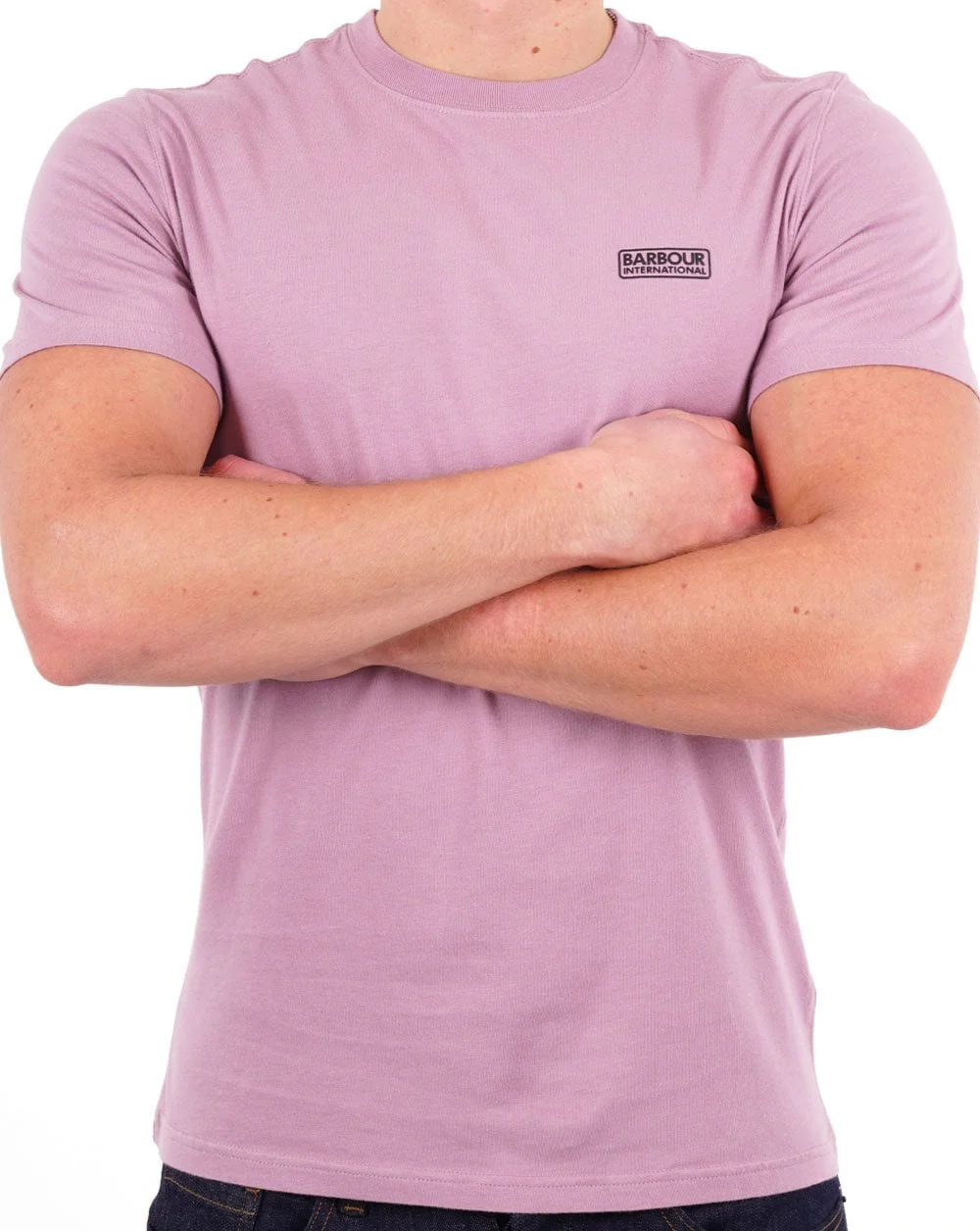Barbour International Small Logo T-shirt Soft Purple - Image 3