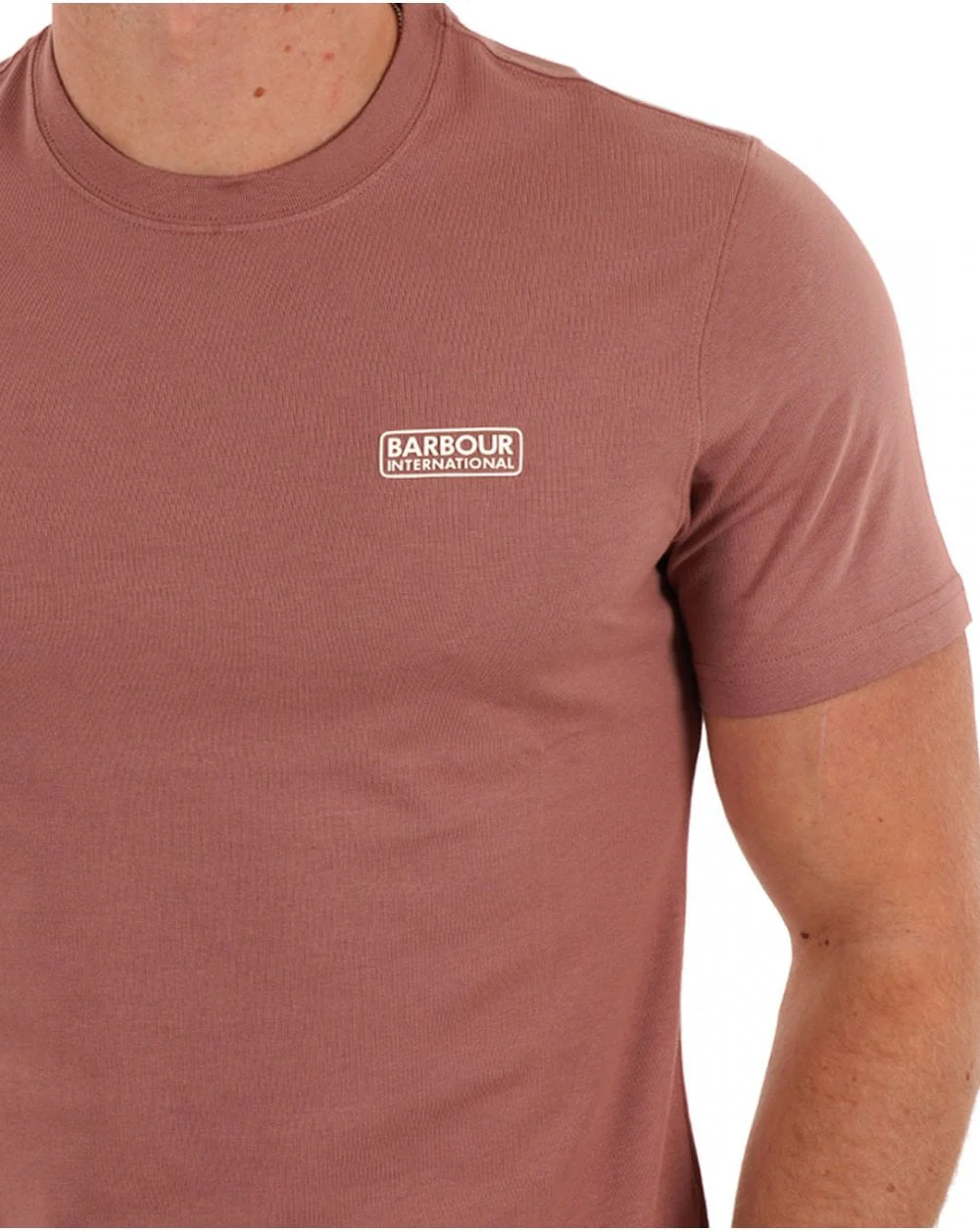 Barbour International Small Logo T-shirt Vintage Pink - Image 2