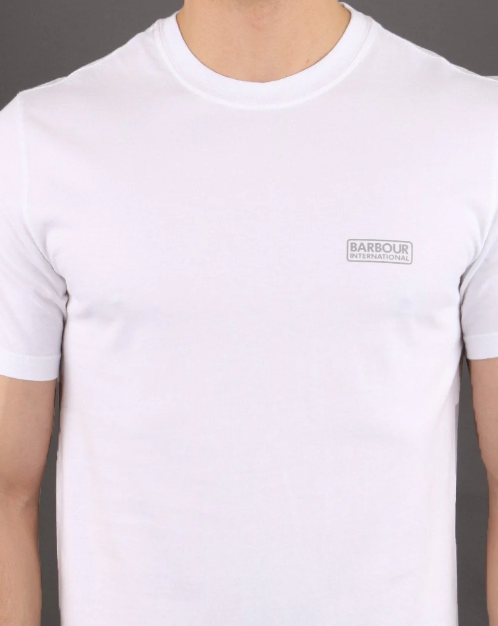 Barbour International Small Logo T-shirt White - Image 2