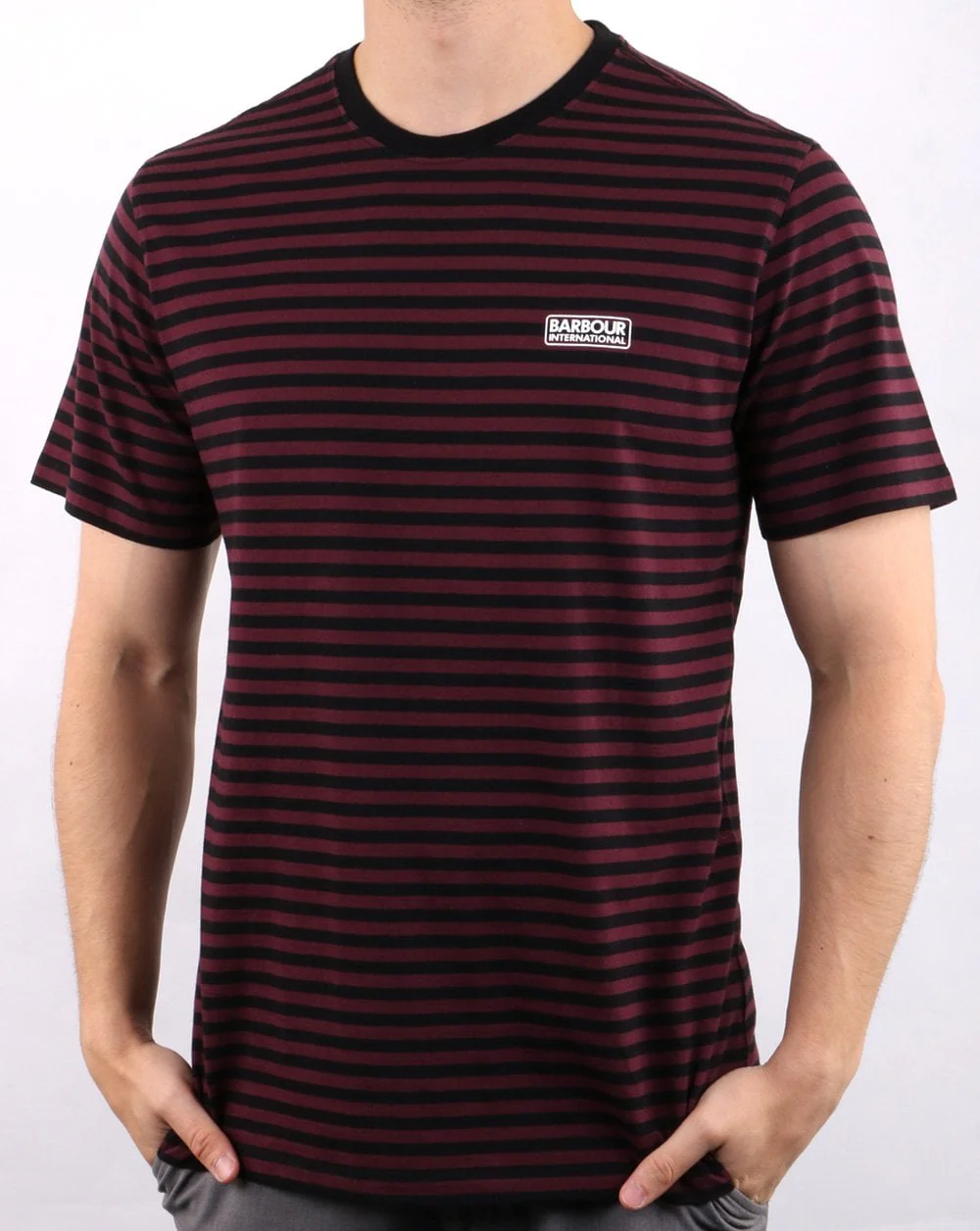 Barbour International Stripe Tee Red