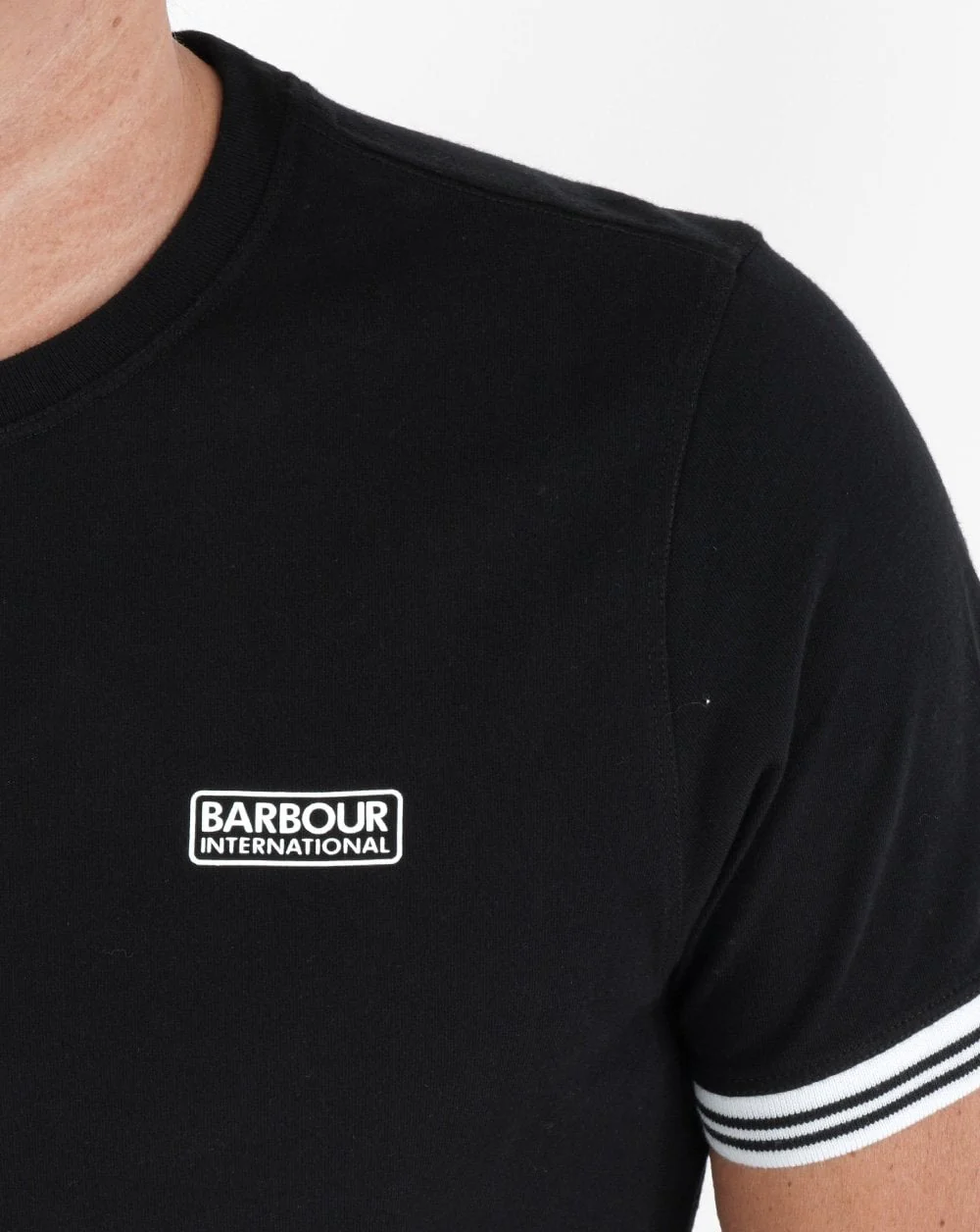 Barbour International Tipped T-shirt Black - Image 2