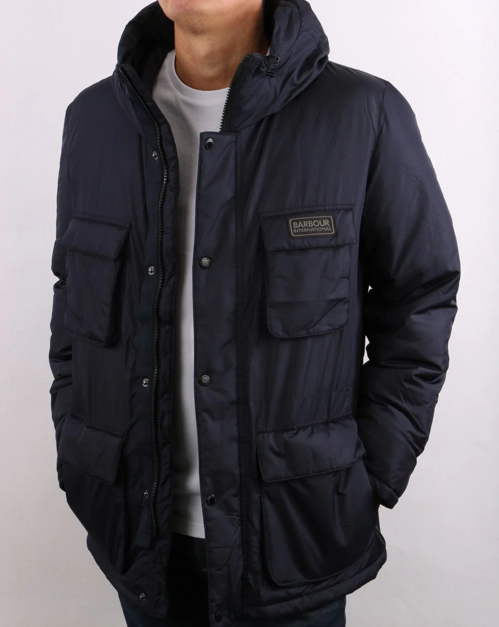 Barbour International Transmission Arden Quilt Jacket Navy - Image 4