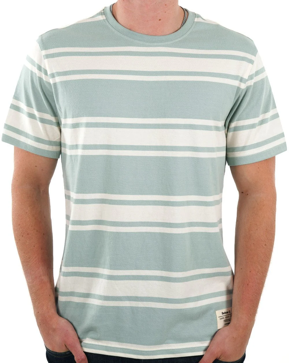 Barbour Kilton Stripe T-Shirt Blue Chalk