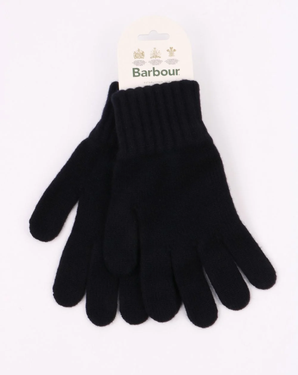 Barbour Lambswool Gloves Navy