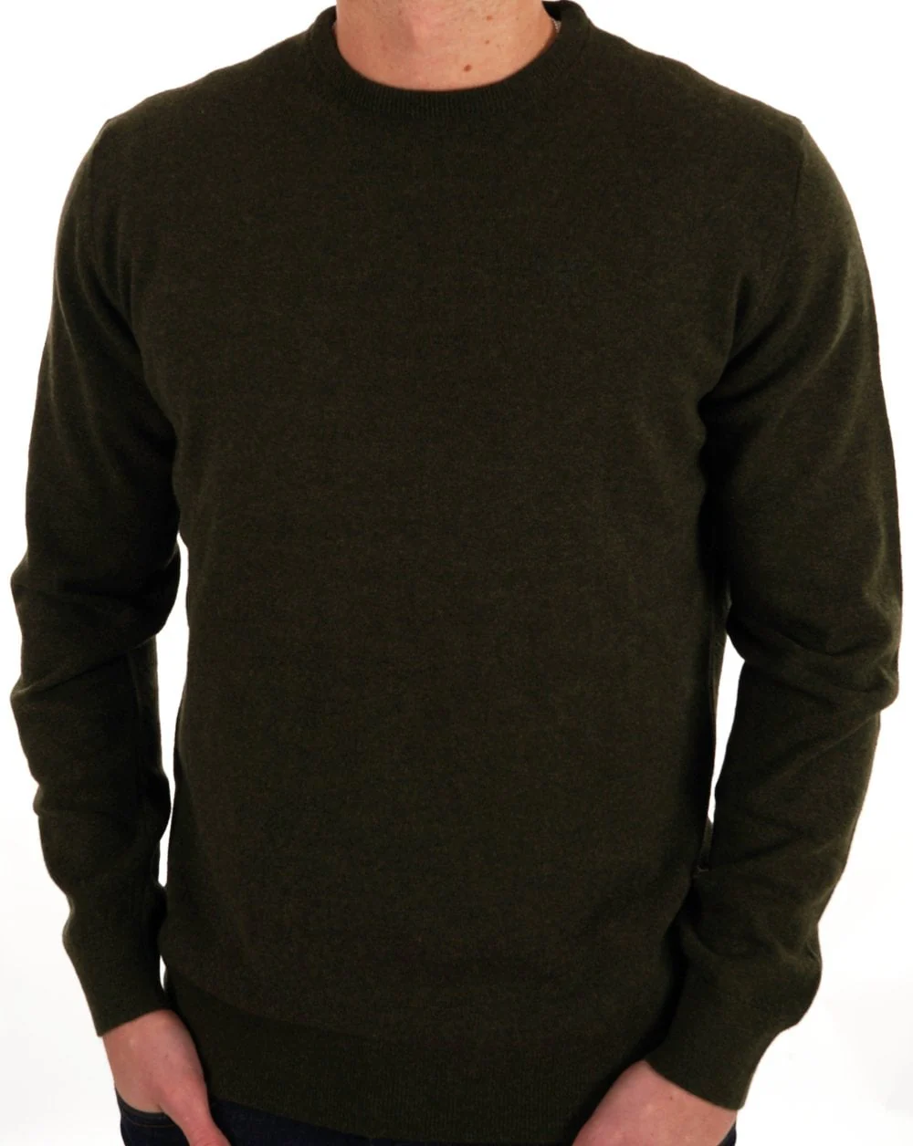 Barbour Lambswool Jumper Green