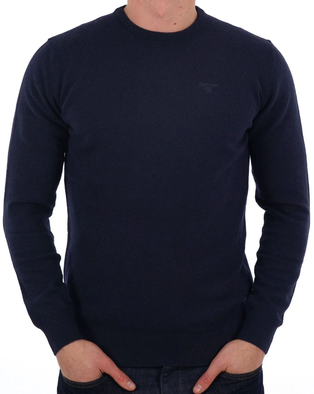 Barbour Lambswool Jumper Navy