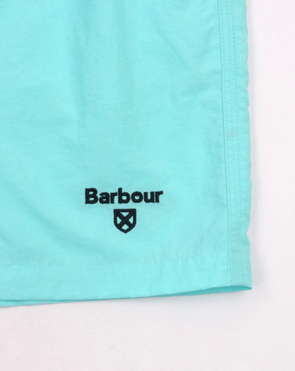 Barbour Logo Swim Shorts Aqua Blue - Image 2