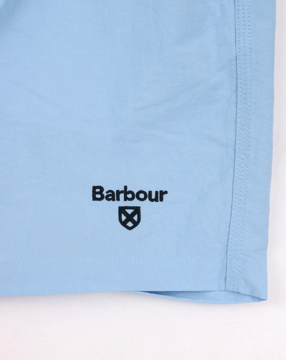 Barbour Logo Swim Shorts Powder Blue - Image 2