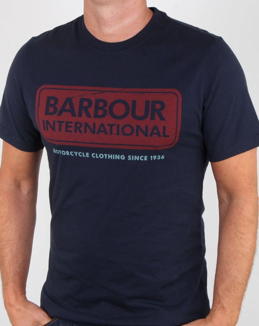Barbour Logo T-shirt Navy - Image 3