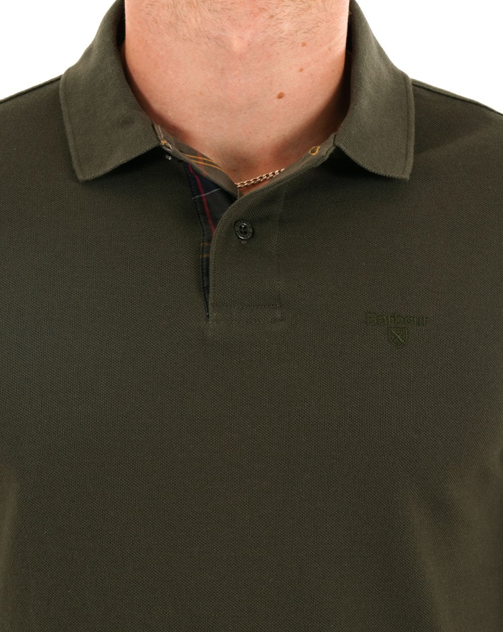 Barbour Long Sleeve Sport Polo Green - Image 2