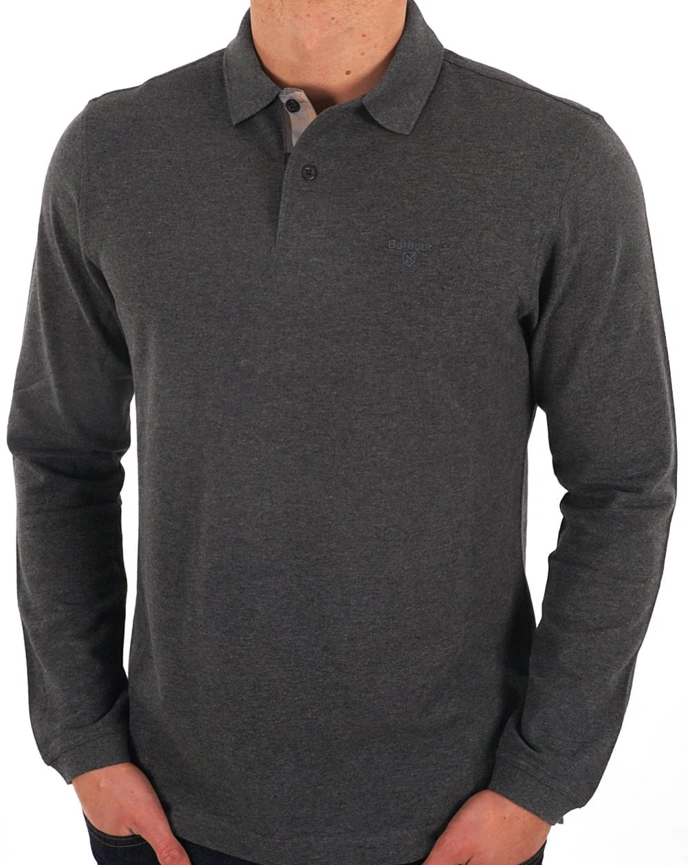 Barbour Long Sleeve Sport Polo Slate Marl