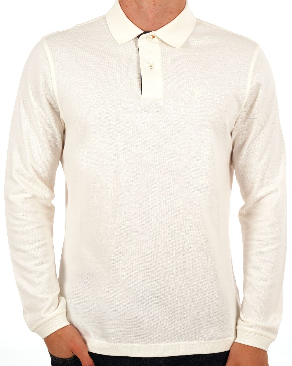 Barbour Long Sleeve Sport Polo Whisper White - Image 3