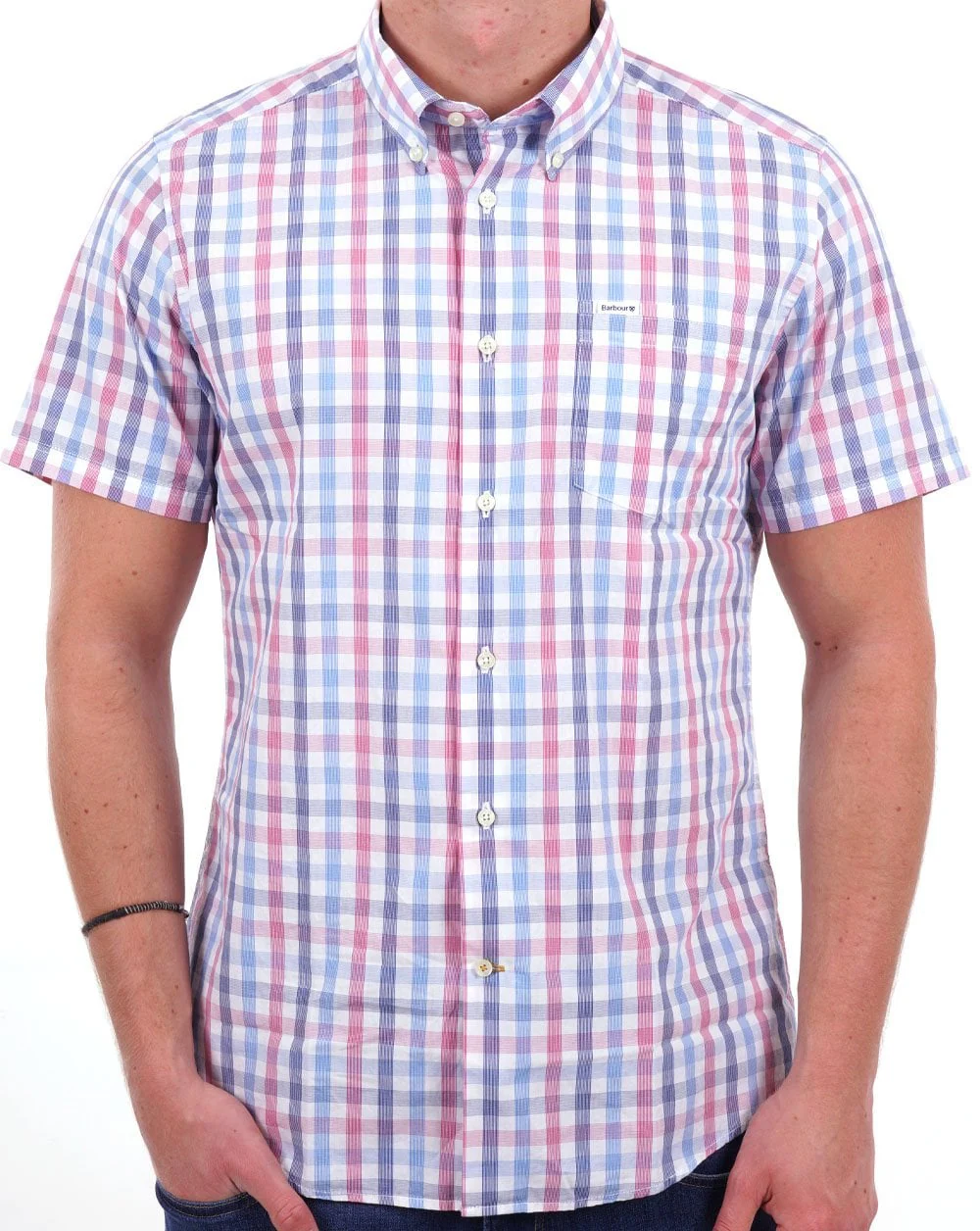 Barbour Longstone Short Sleeve Shirt Red - Image 2
