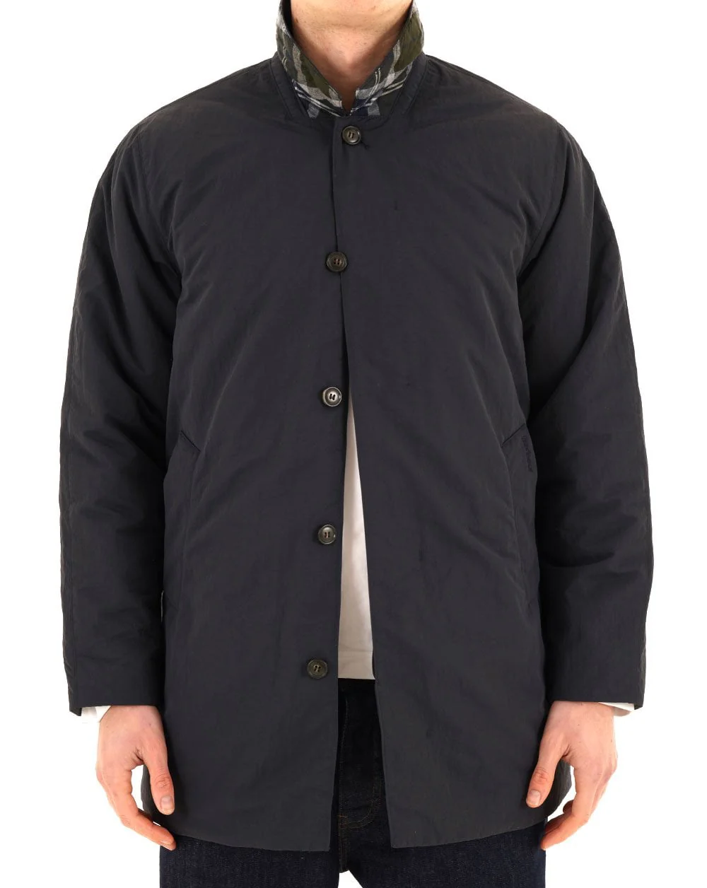 Barbour Lorden Quilted Showerproof Mac Dark Navy - Image 3