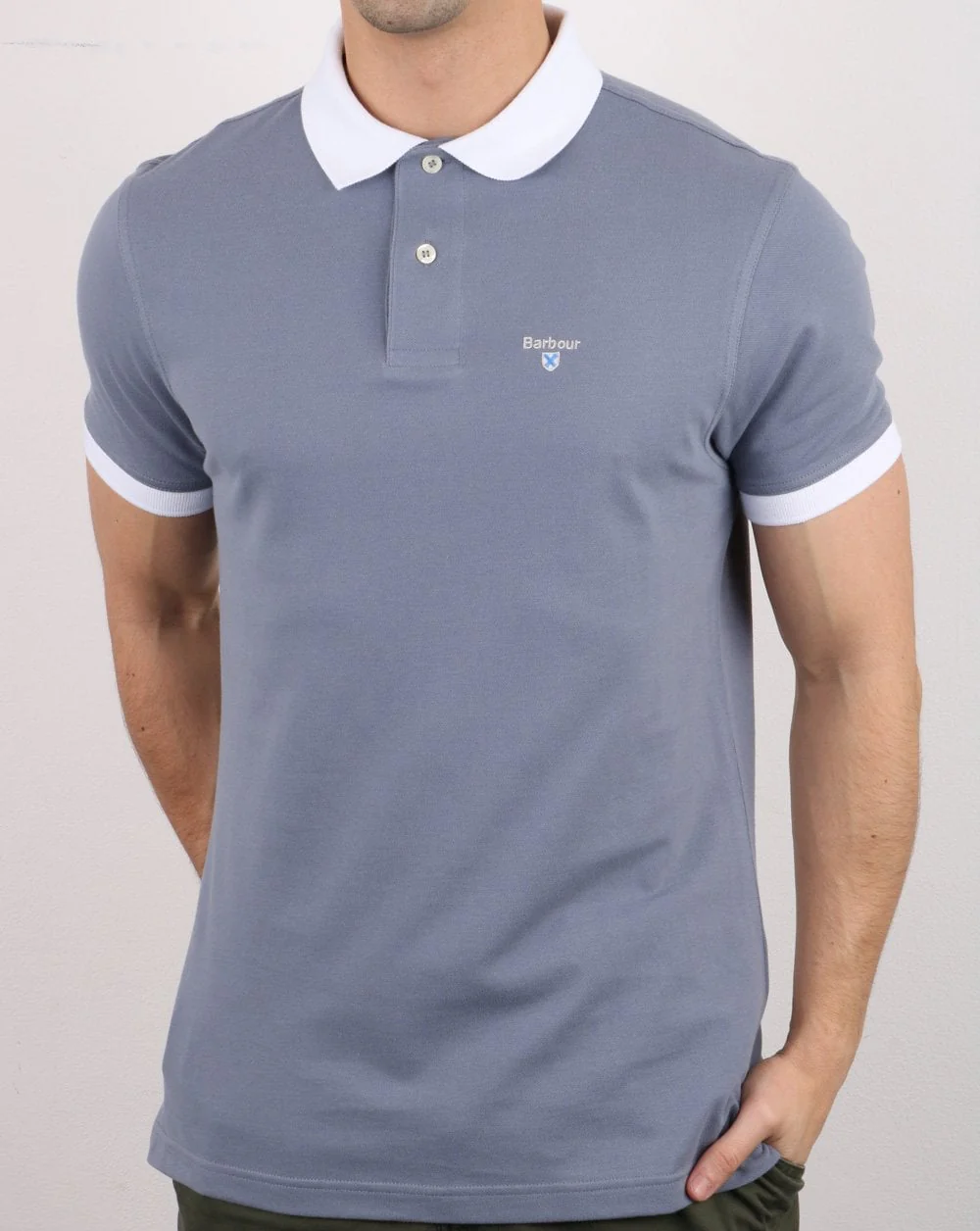 Barbour Lynton Polo Washed Blue - Image 2