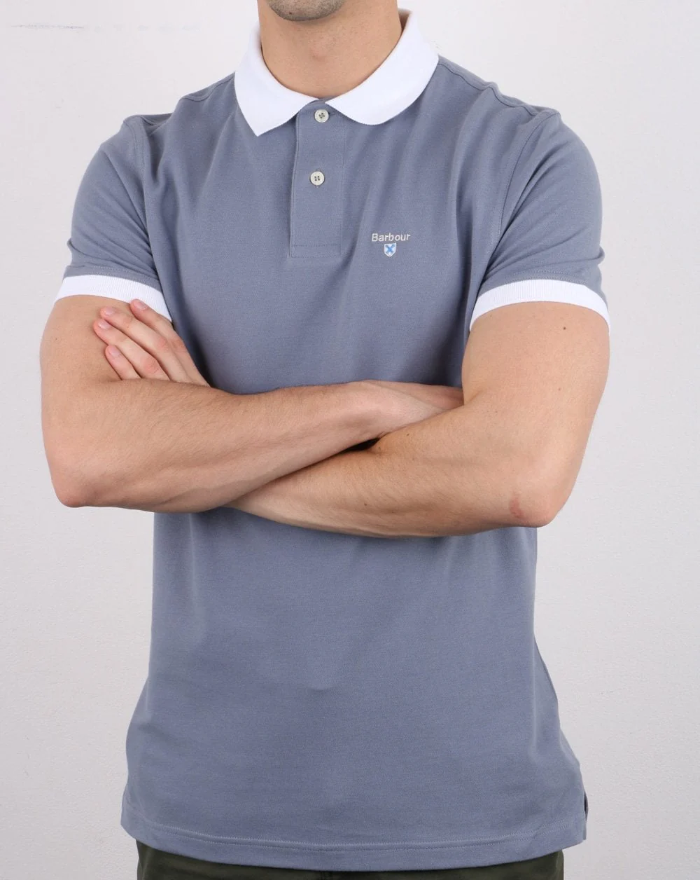 Barbour Lynton Polo Washed Blue - Image 3