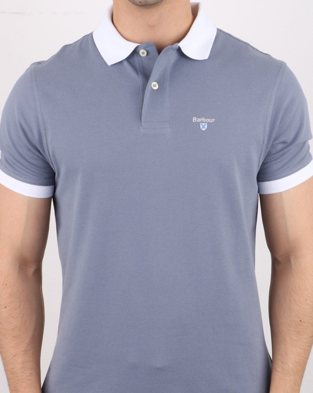 Barbour Lynton Polo Washed Blue - Image 4