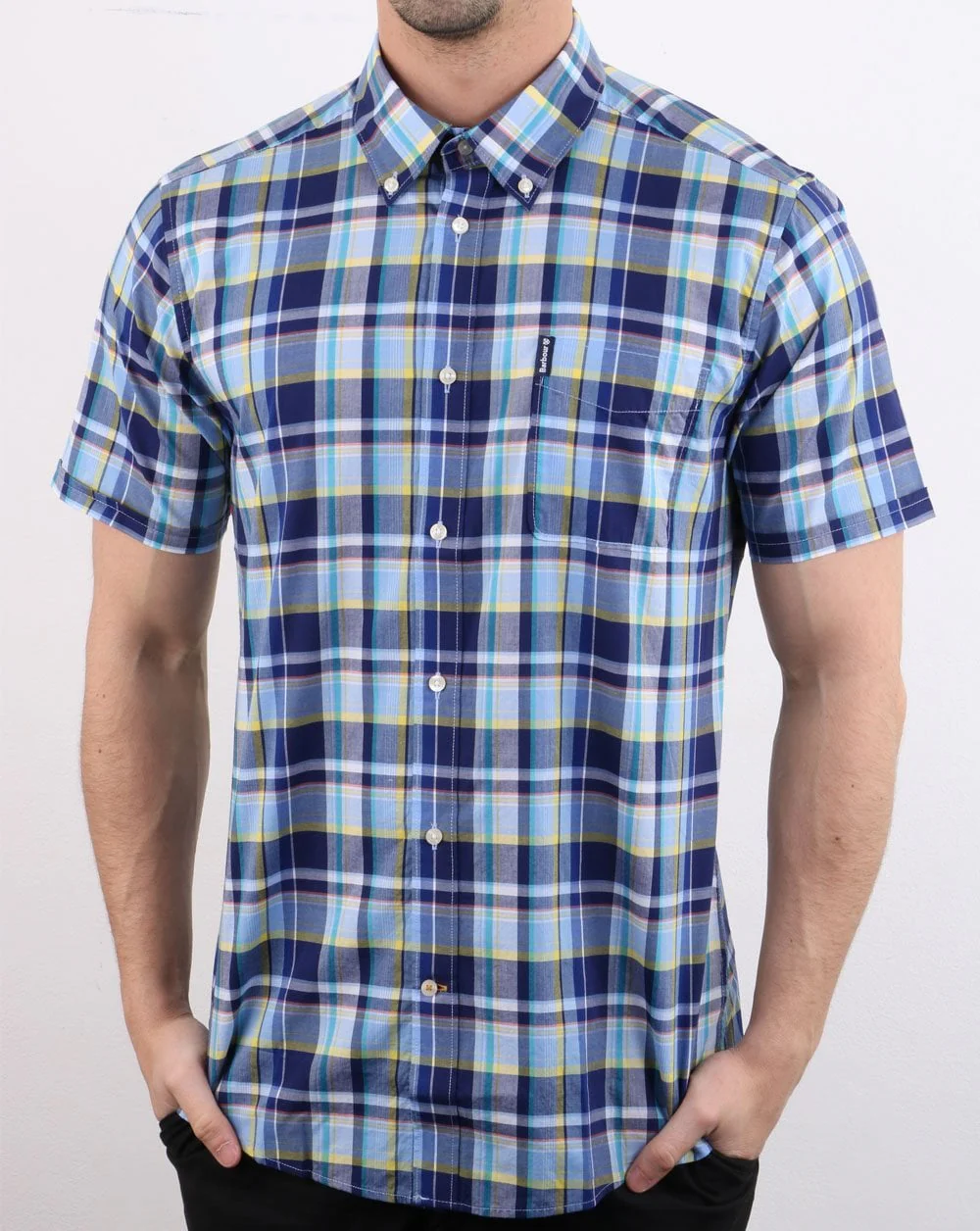 Barbour Madras Shirt Sky
