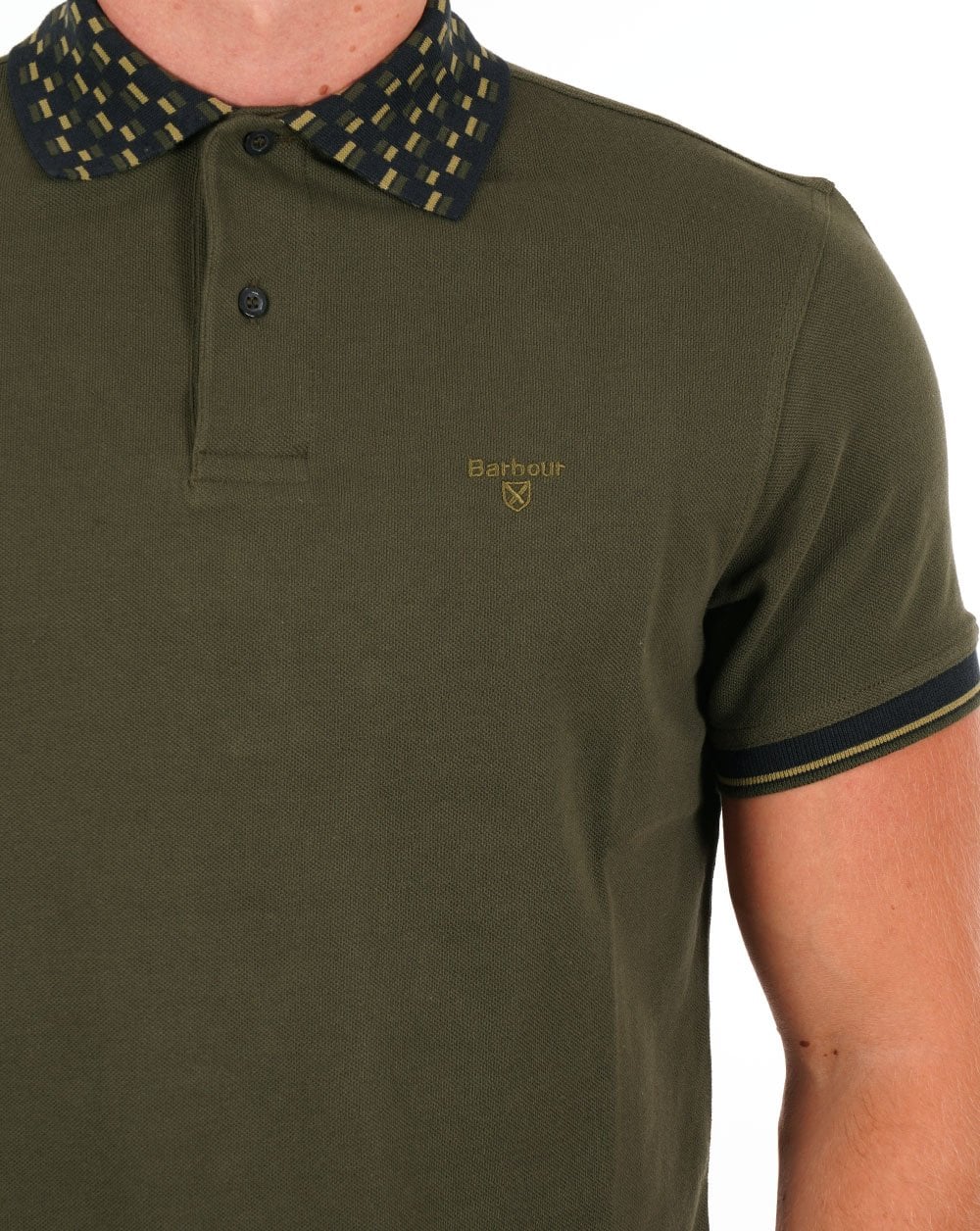 Barbour Middleham Polo Shirt Dark Olive - Image 2