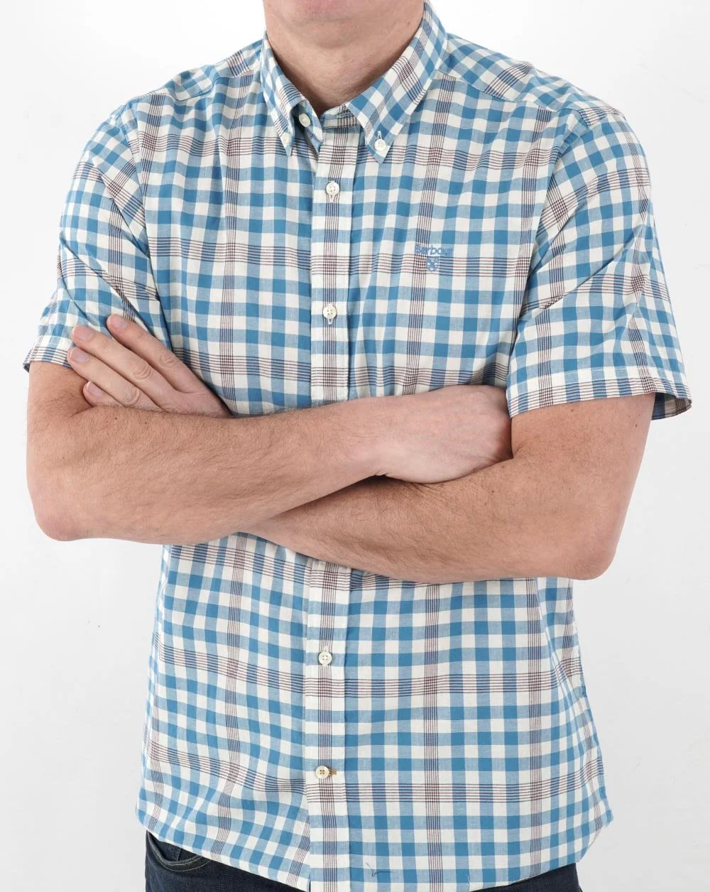 Barbour Middleton Short Sleeve Shirt Blue - Image 2