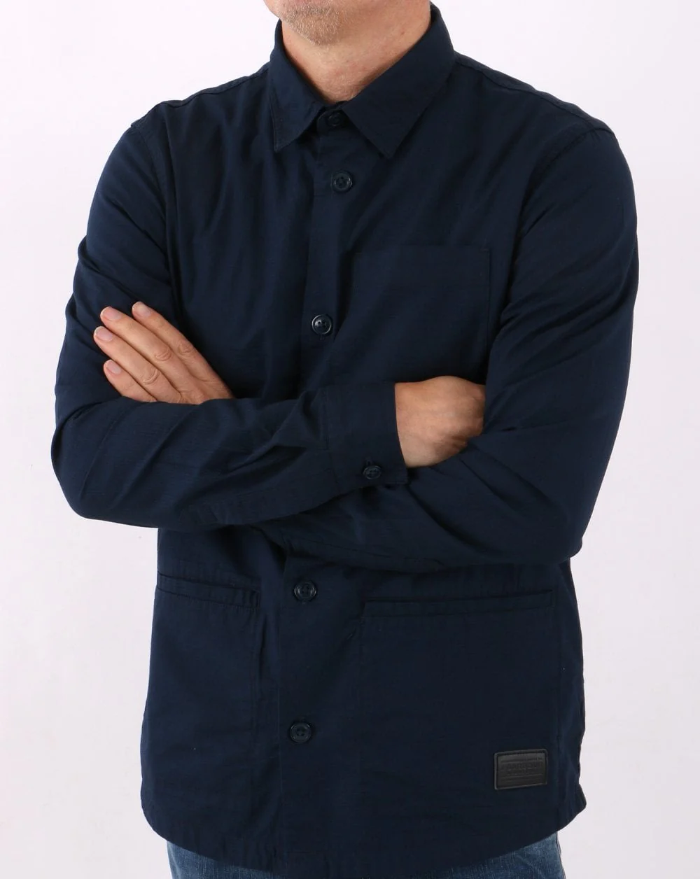 Barbour Murton Overshirt Navy - Image 3