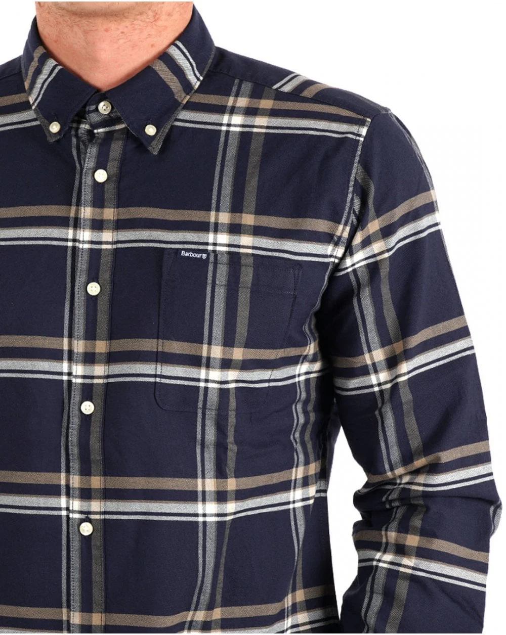 Barbour Nethertown Tailored Shirt Navy - Image 2